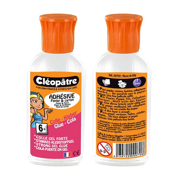 Cléopâtre - Loisirs créatifs - Colle forte en gel transparente adhésive - 1  Kg