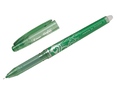 Stylo gel effaçable vert