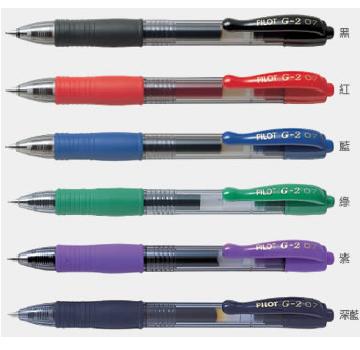 Roller PILOT – G2- Rétractable – Encre gel – Pointe moyenne 0,7 mm – Vert