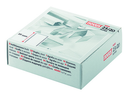 Boite de 1000 agrafes 23/20 Super -NOVUS – acier qualité supérieure