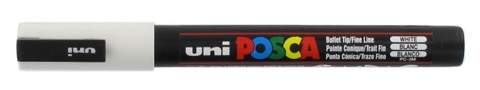 Marqueur déco multi-supports – Blanc – Pointe conique 1,5 mm – POSCA