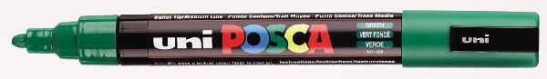 Marqueur déco multi-supports – Vert foncé – Pointe conique 2,5 mm – POSCA