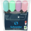 Surligneur Job Pastel- Pointe biseautée 1,5 mm – Pochette de 4 (turquoise, menthe, lilas, rose)