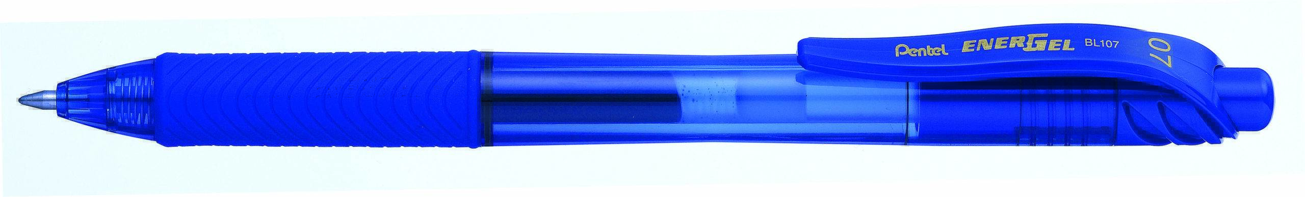 Roller PENTEL – ENERGEL – Rétractable et rechargeable – Pointe 0,7 mm – Bleu